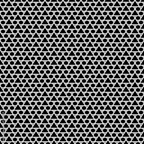 Wallpaper Mural Seamless mosaic pattern. Triangles, hexagons ornament. Grid background. Ethnic tiles motif. Geometric grate wallpaper. Parquet backdrop. Digital paper, page fills, textile print. Vector. Torontodigital.ca