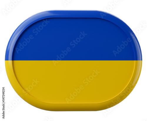 Flag of Ukraine. 3D Ukraine flag symbol. Ukrainian flag 3d illustration. Ukraine flag 3d illustration. 