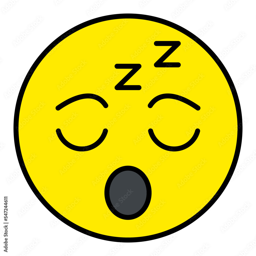 Sleepy Filled Line Icon