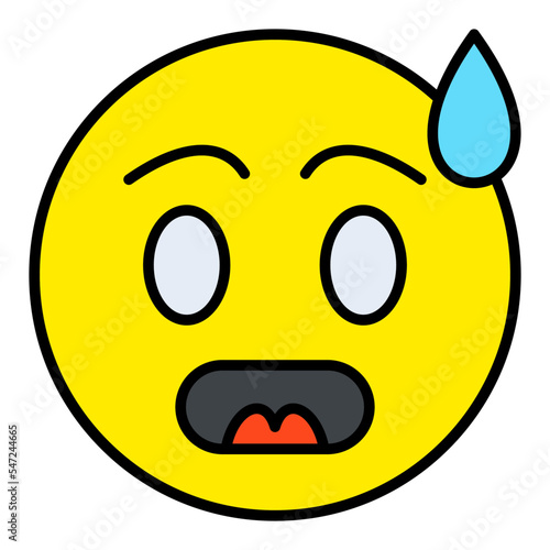 Surprised Filled Line Icon