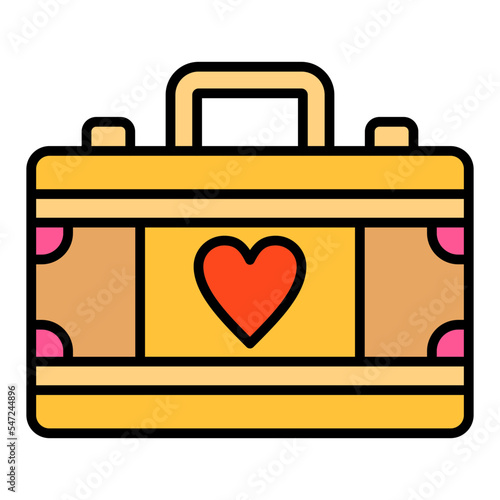 Suitcase Filled Line Icon