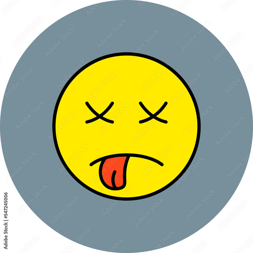 Dead Multicolor Circle Filled Line Icon Dead Multicolor Circle Filled Line Icon