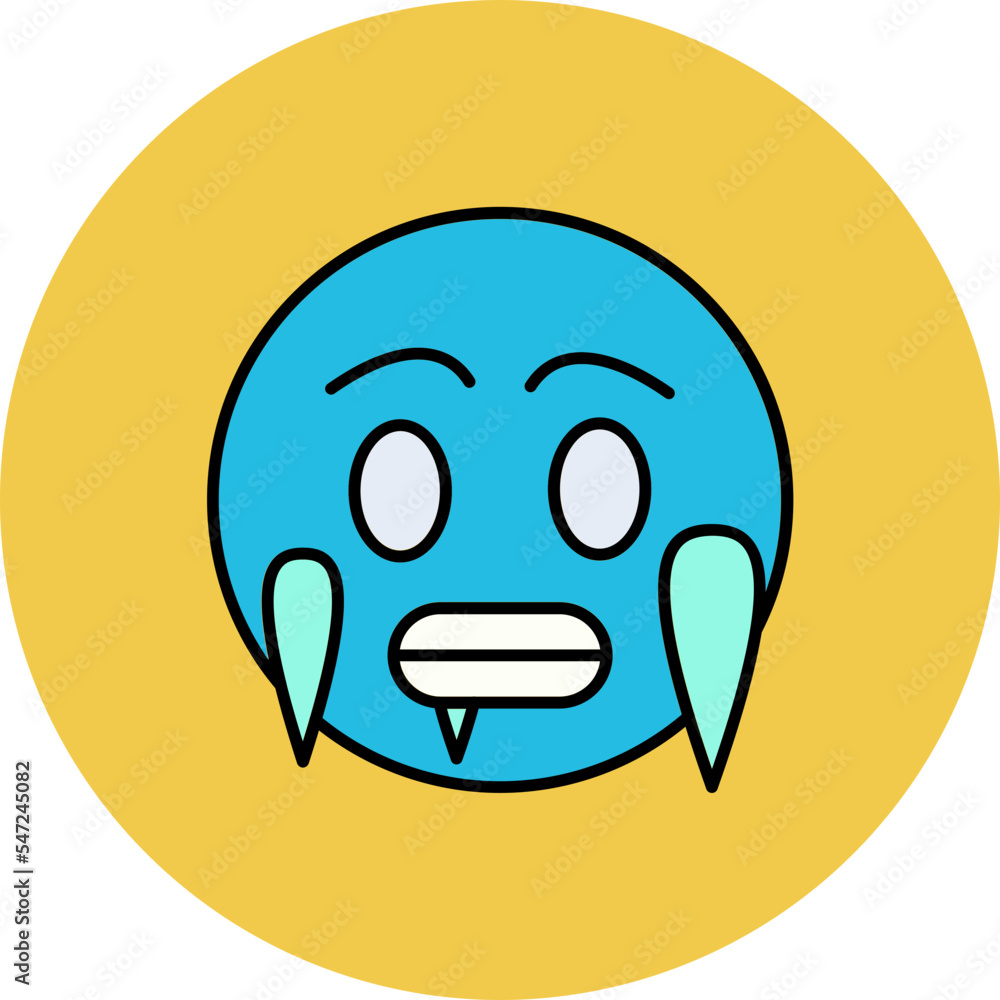 Obraz premium Cold Multicolor Circle Filled Line Icon