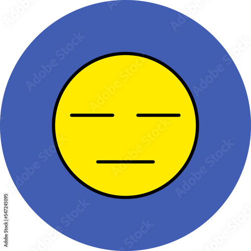 Expressionless Multicolor Circle Filled Line Icon