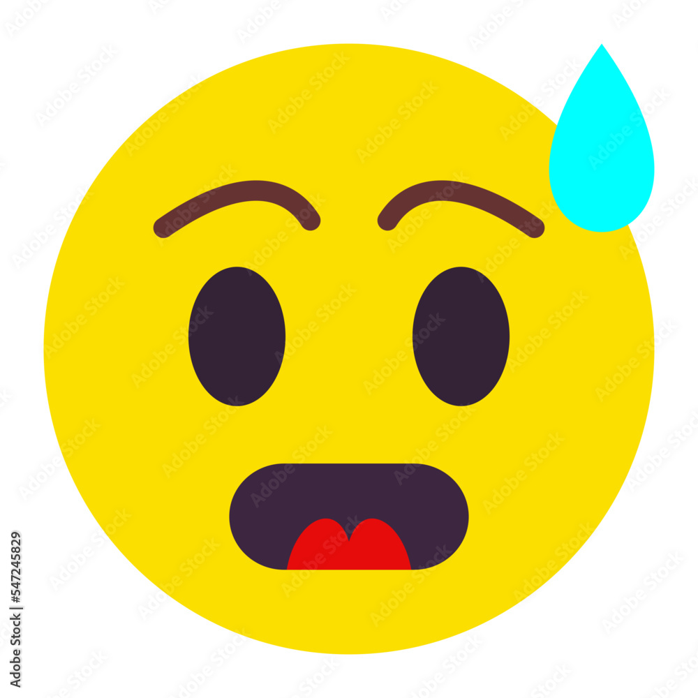 Fototapeta premium Surprised Flat Icon