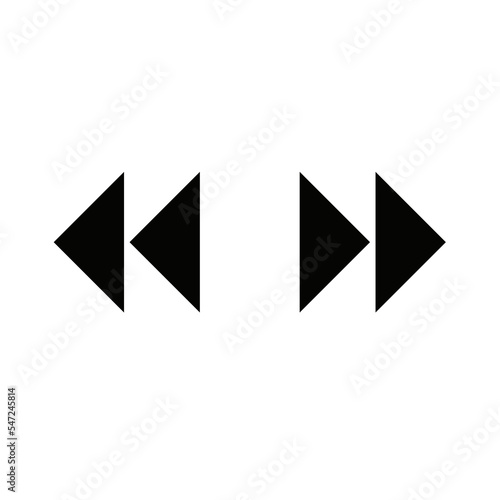 Left and right icon isolated on white background. Direction arrows. To the left arrow. To the right arrow