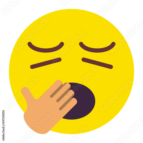Yawn Flat Icon