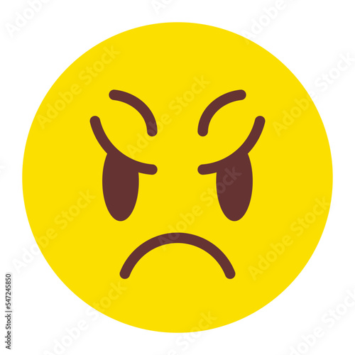 Scowl Flat Icon