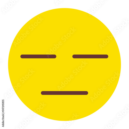 Expressionless Flat Icon
