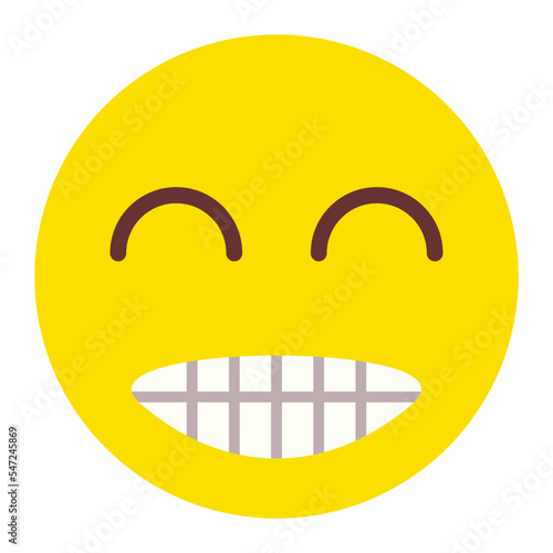 Grinning Flat Icon