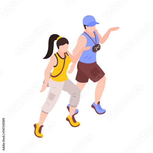 Isometric Tourists Illustration