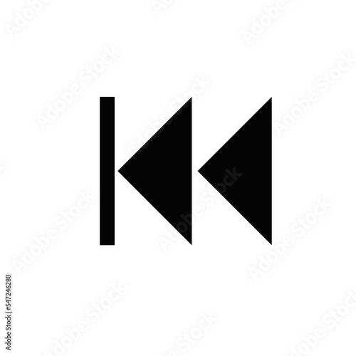 Free Download Backward icon isolated on white background. Player icon. Backward pictogram. Black arrow - GFXLoad