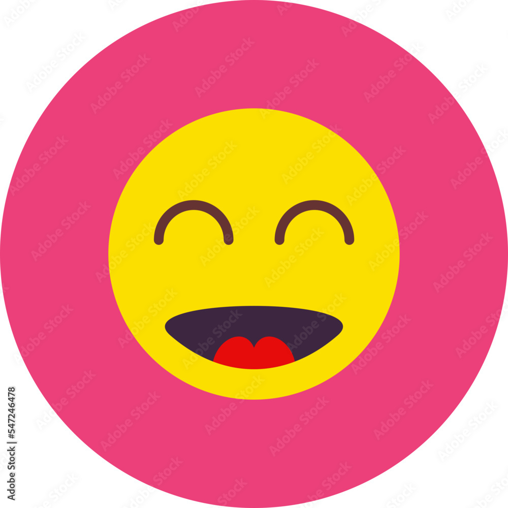 Happy Multicolor Circle Flat Icon Happy Multicolor Circle Flat Icon