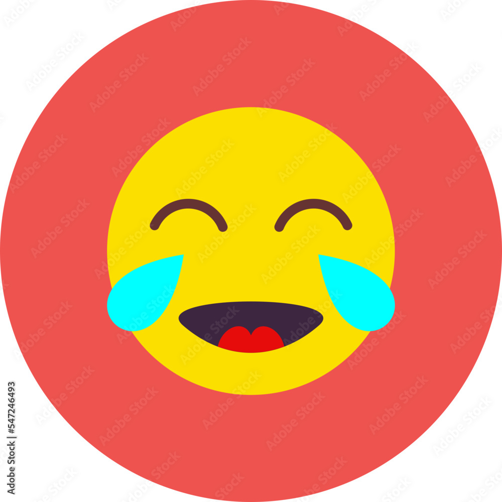Laughing Multicolor Circle Flat Icon
