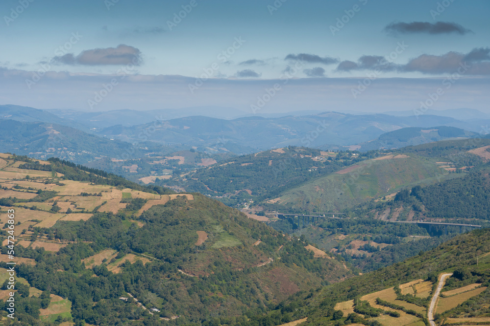 Los Ancares green landscape in Lugo Galicia Spain