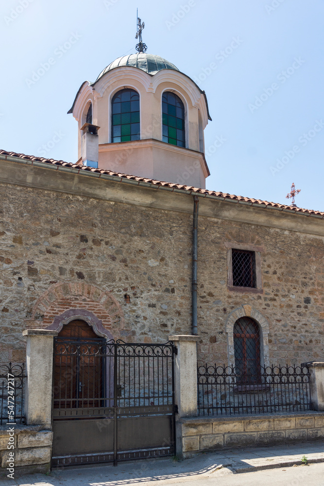 Fototapeta premium Typical street and building in town of Teteven, Bulgaria