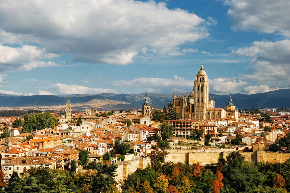 Vistas de Segovia, España. Casco antiguo.
