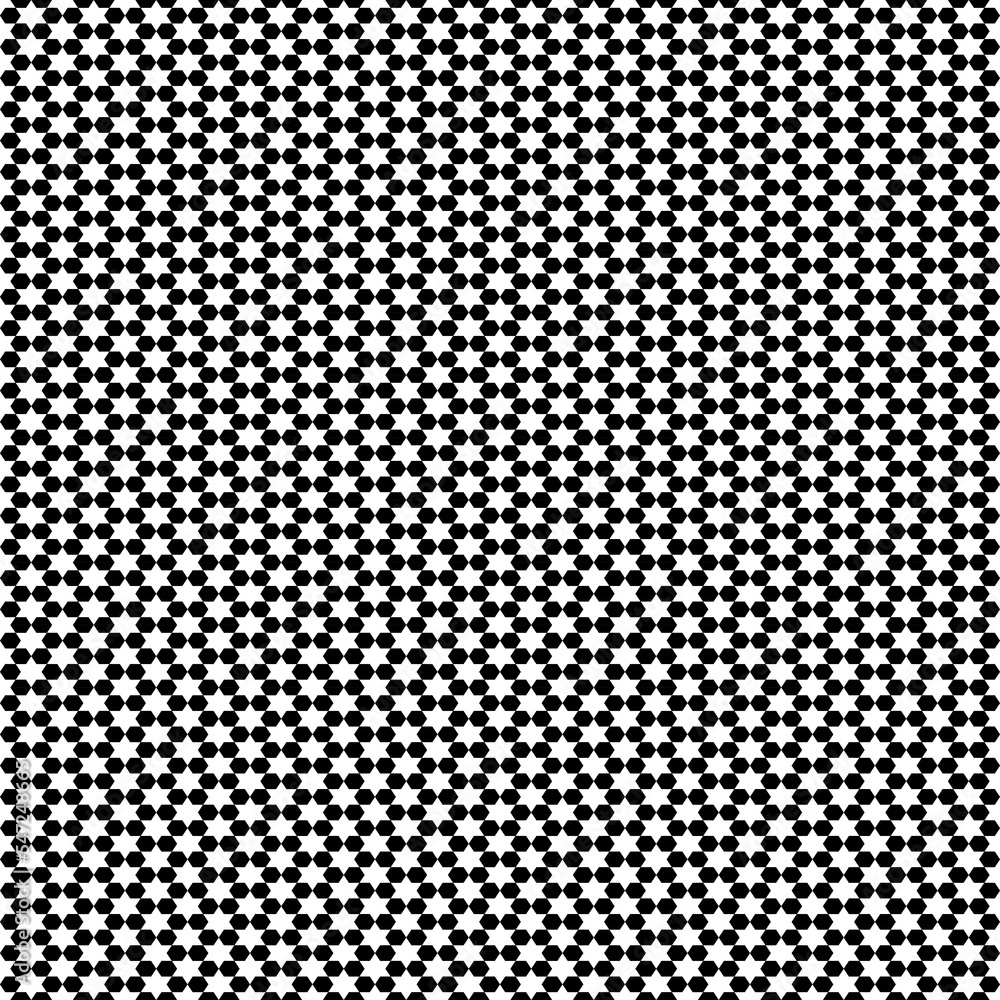 Seamless mosaic pattern. Stars, hexagons ornament. Grid background. Ethnic tiles motif. Geometric grate wallpaper. Parquet backdrop. Digital paper. Page fills. Web design. Textile print. Vector
