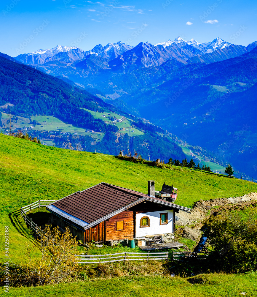 landscape at the Zillertal valley in austria landscape at the Zillertal valley in austria