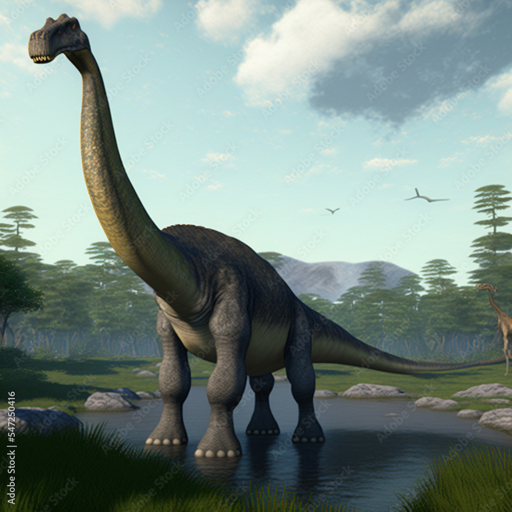 Obraz premium An image of a 3d rendered dinosaur