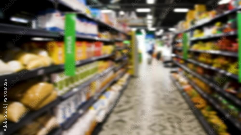 Blurred background of grocery store and people in the supermarket Blurred background of grocery store and people in the supermarket