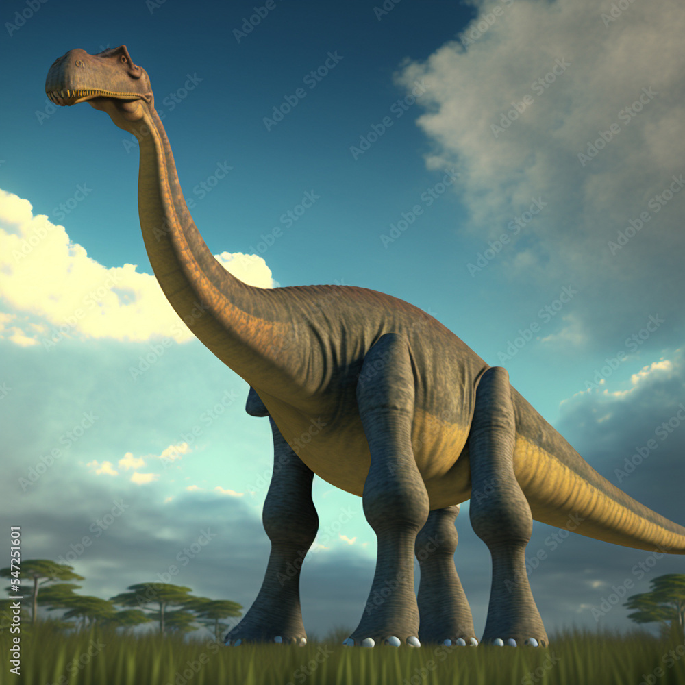 Fototapeta premium An image of a 3d rendered dinosaur