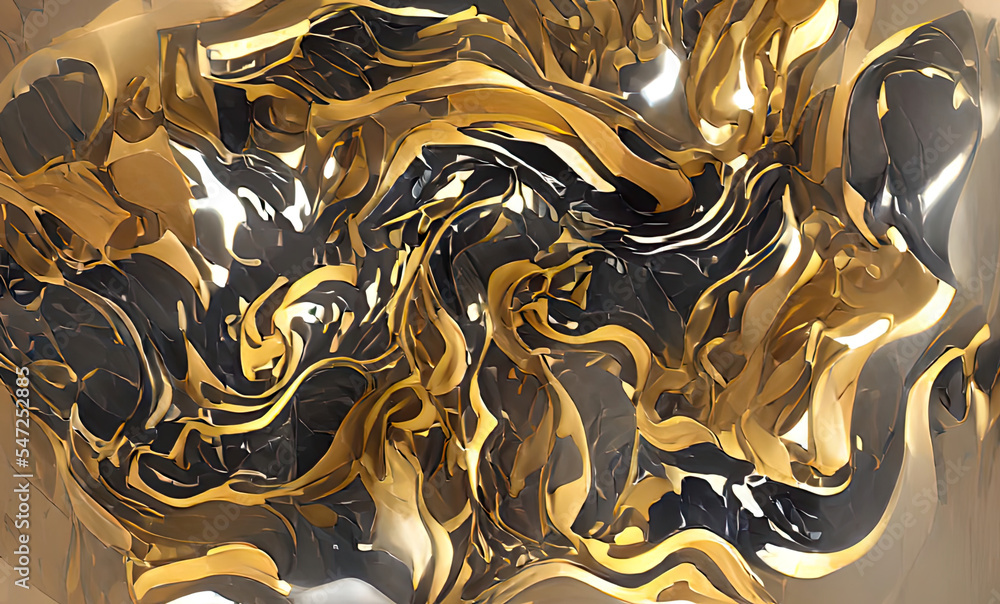 Abstract Gold Marble ink Art Background, Texture and Illustration