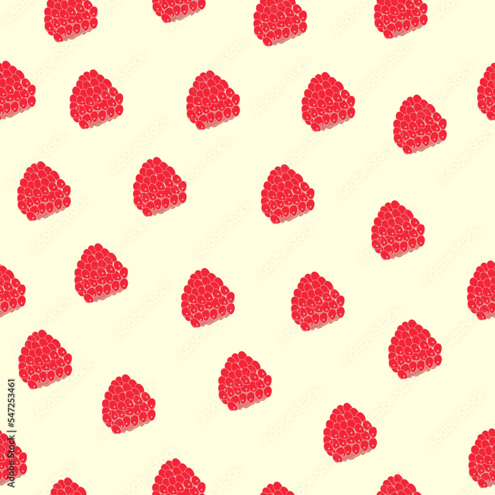seamless pattern (background) with raspberries seamless pattern (background) with raspberries