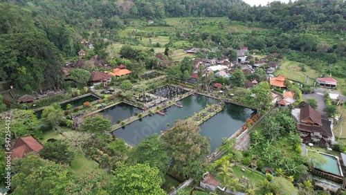 Bali, Indonesia - November 15, 2022: The Water Garden of Tirta Gangga