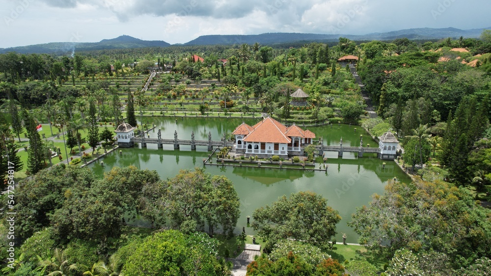Bali, Indonesia - November 15, 2022: The Water Garden of Tirta Gangga
