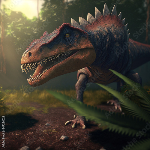 An image of a 3d rendered dinosaur