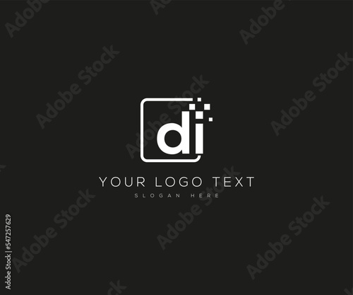 di Initial letter technology   logo icon
