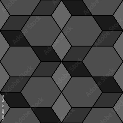 Rhombuses  hexagons  diamonds  lozenges. Mosaic. Flooring background. Ethnic tiles motif. Geometric wallpaper. Polygons backdrop. Digital paper  web design  textile print. Seamless abstract pattern.