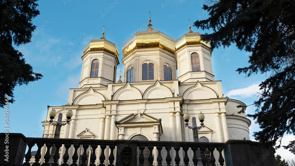 Fototapeta premium Cathedral of the Kazan Icon of the Mother of God in Stavropol, Russia - November 18, 2022