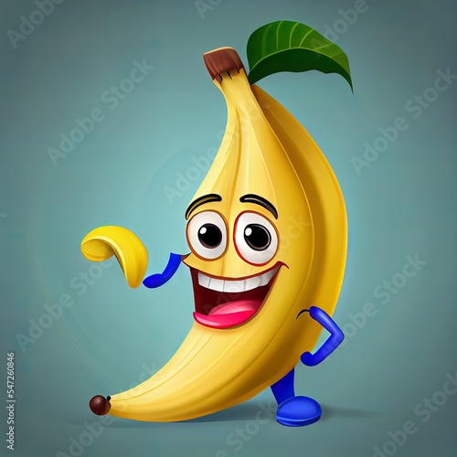 A banana fruit cartoon character emoticon mascot photo