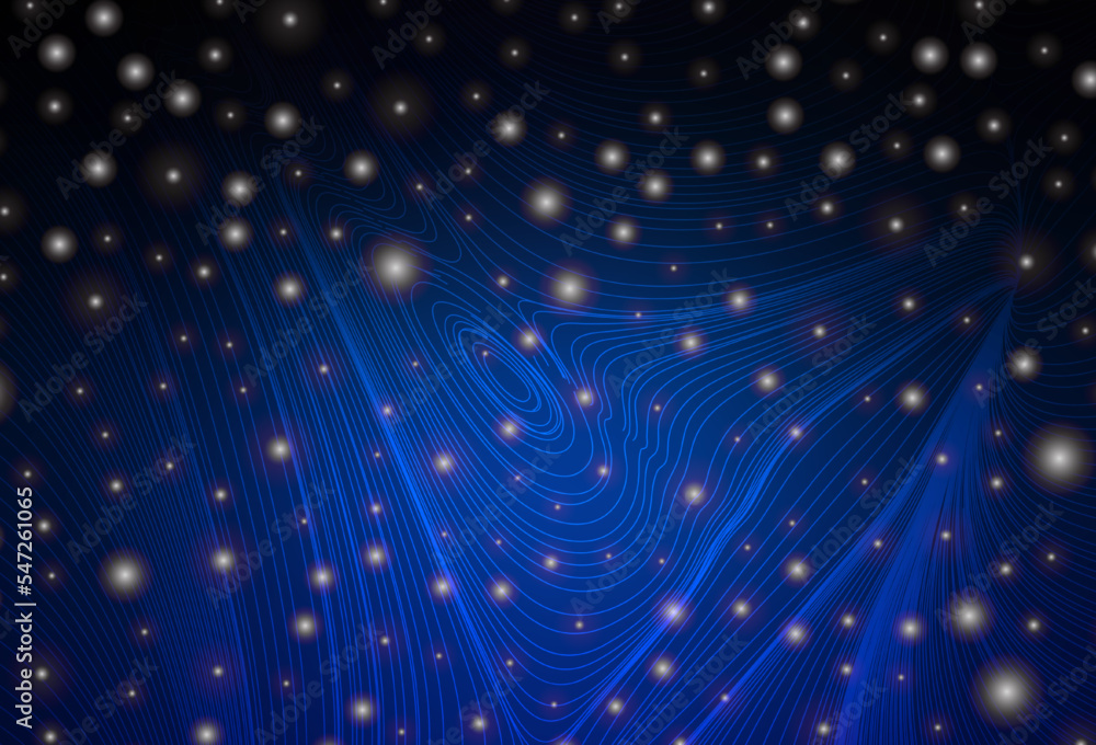 Dark BLUE vector background with spots, curve lines. Dark BLUE vector background with spots, curve lines.