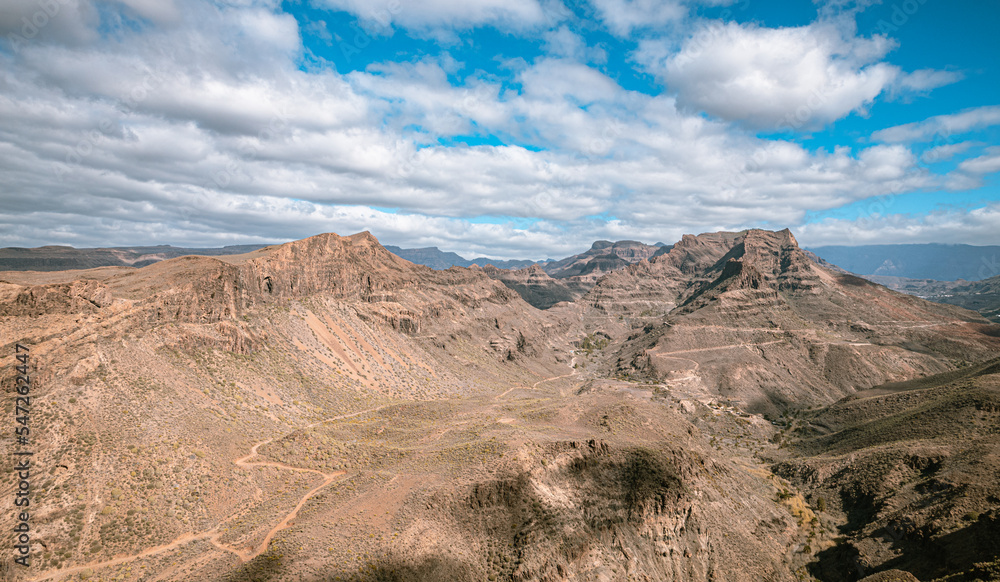 Naklejka premium Mountain landscape panorama on the island Gran Canaria