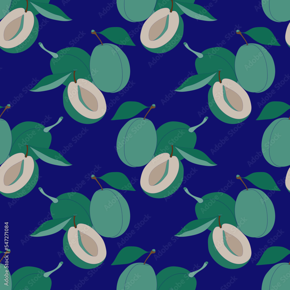 Plum graphic illustration.Vector. Image on a white and color background. Plum graphic illustration.Vector. Image on a white and color background.