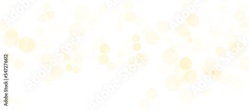 Abstract golden shining bokeh isolated on transparent background