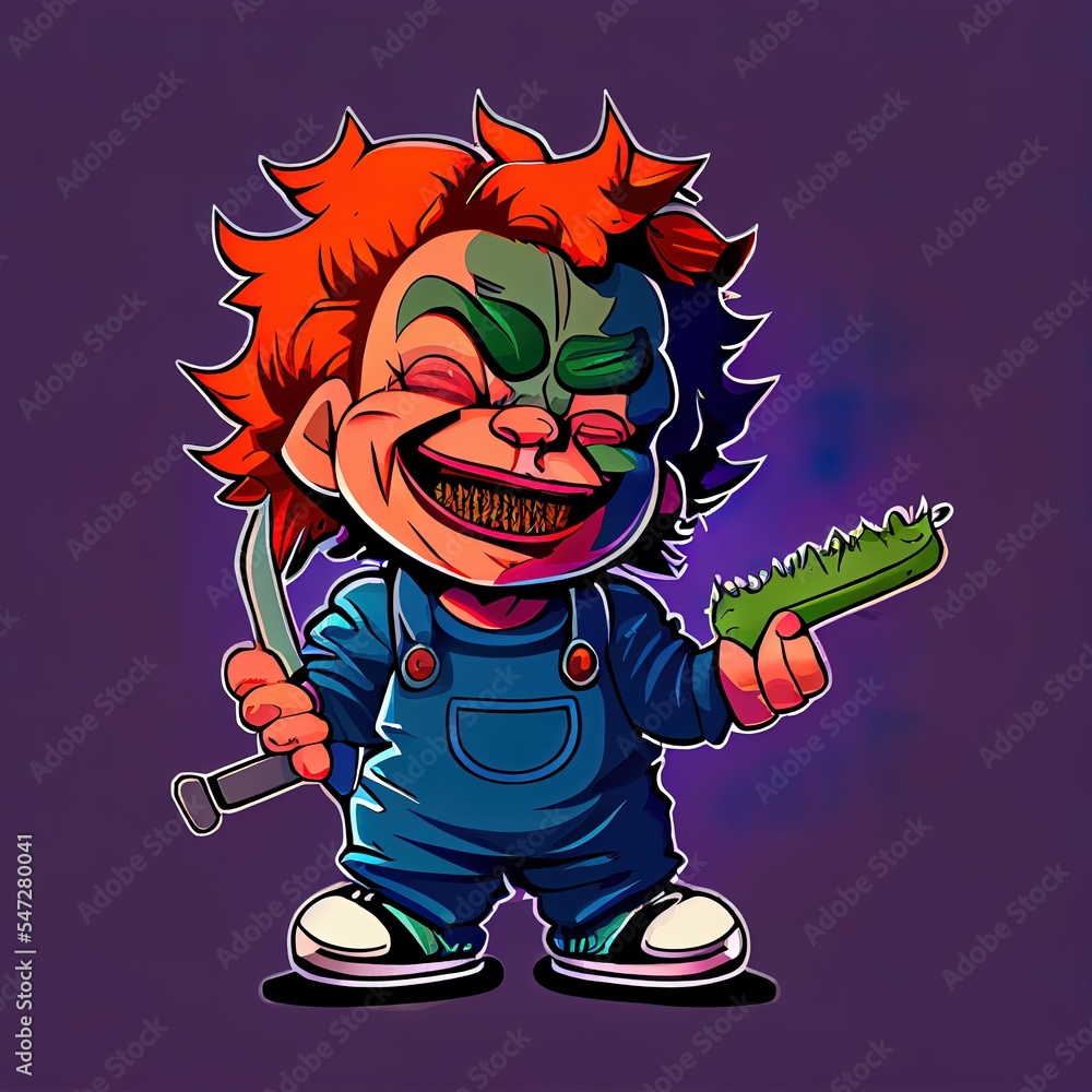 nug Chucky smoking blunt and holding knife and bag bud nug weed