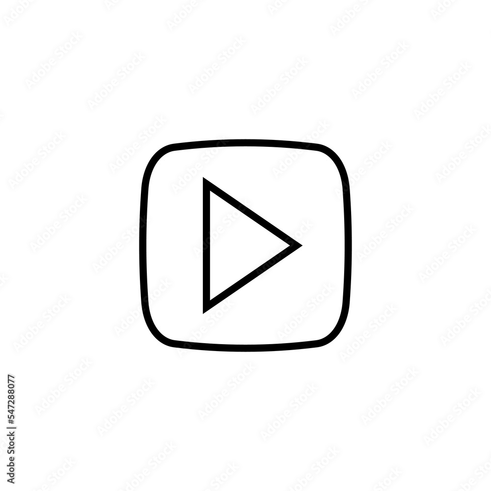 Play Icon vector illustration. Play button sign and symbol Play Icon vector illustration. Play button sign and symbol