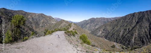 Panorama of Mirador Tres Valles - Santuario de la Naturaleza Yerba Loca - Traveling Chile