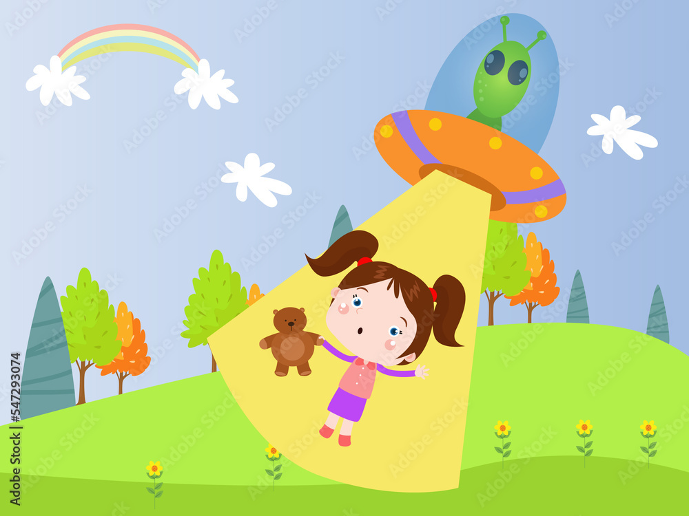 Little girl kidnapped by alien Little girl kidnapped by alien