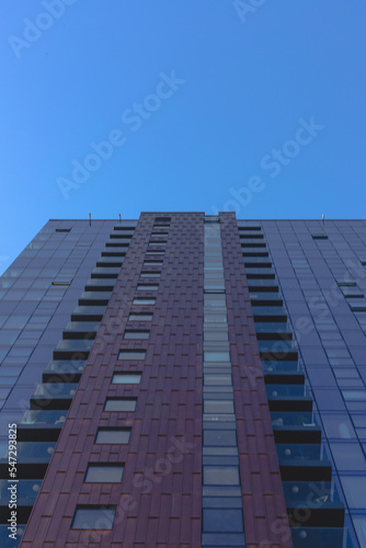 Residential building with sky