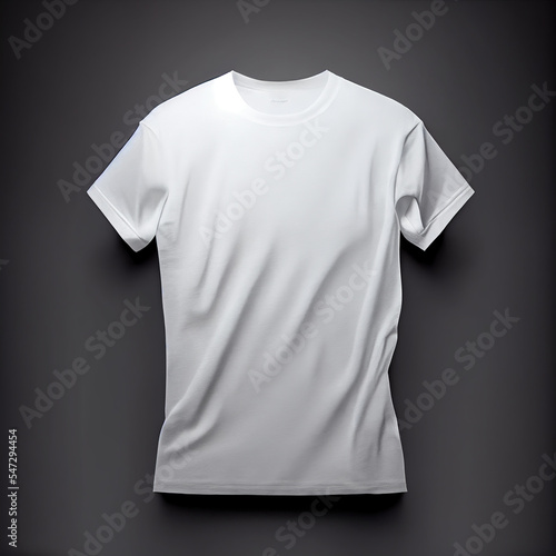 White T-shirt mockup, graphic resource for tee-shirt design stores