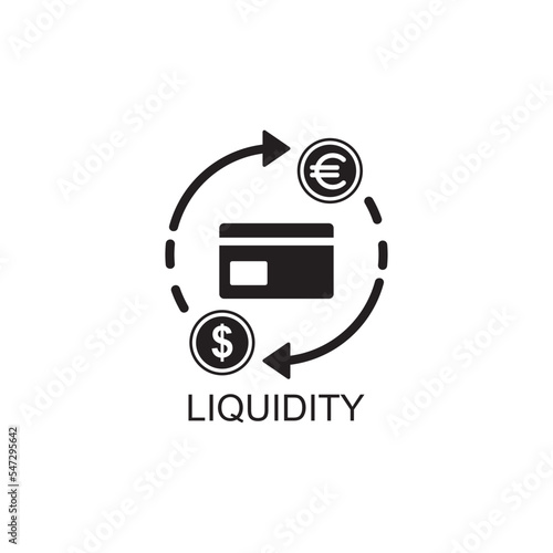 liquidity icon , withdrawal icon vector