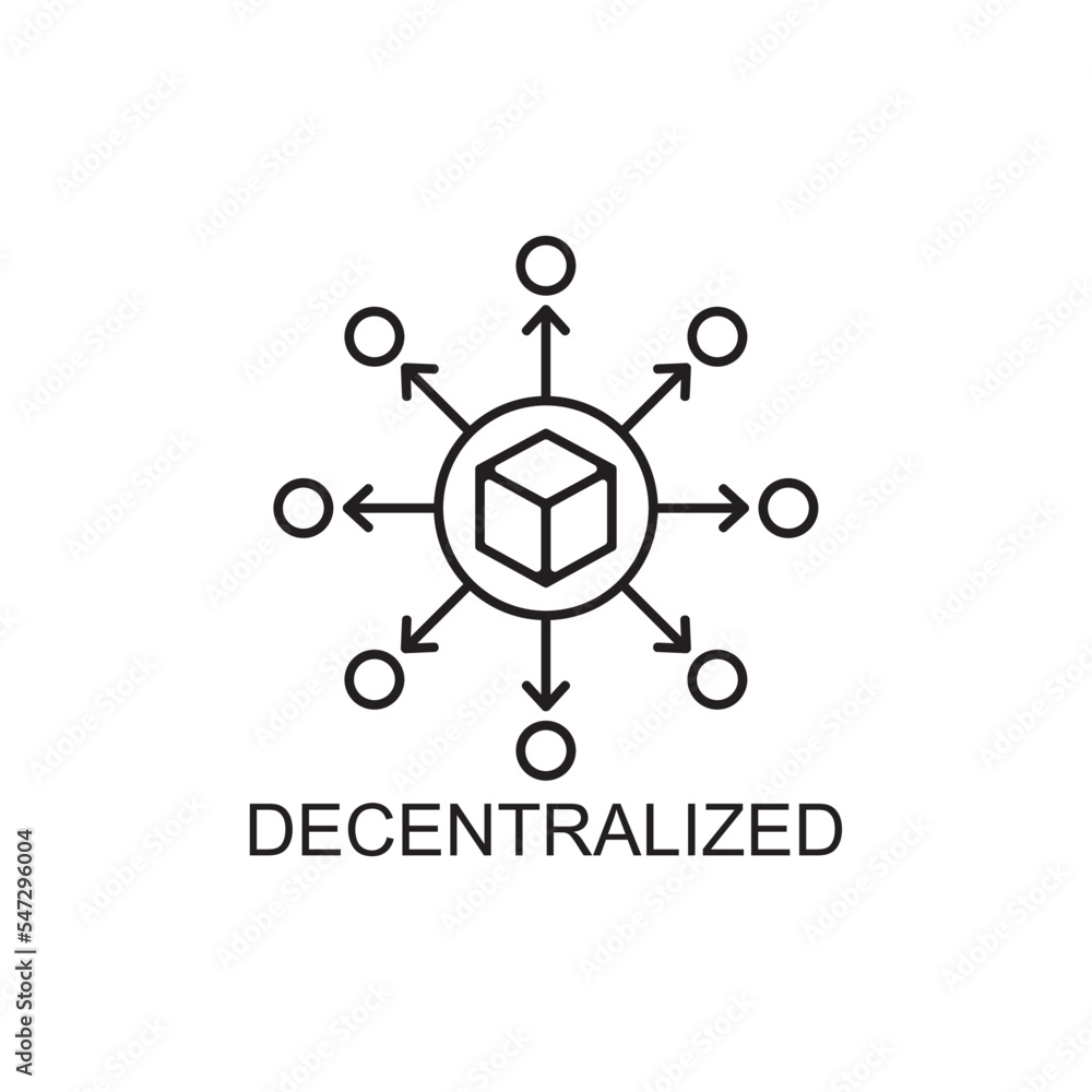 Fototapeta premium decentralize icon , business icon vector