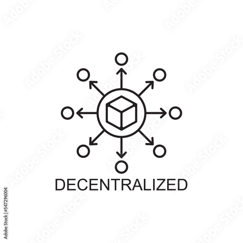 decentralize icon , business icon vector