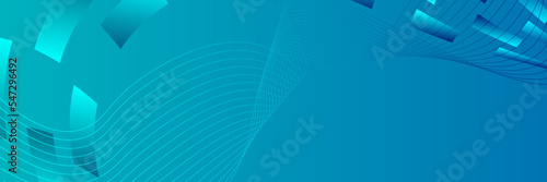 Modern Dark Blue Turquoise White Line Abstract Background for Presentation Design Template
