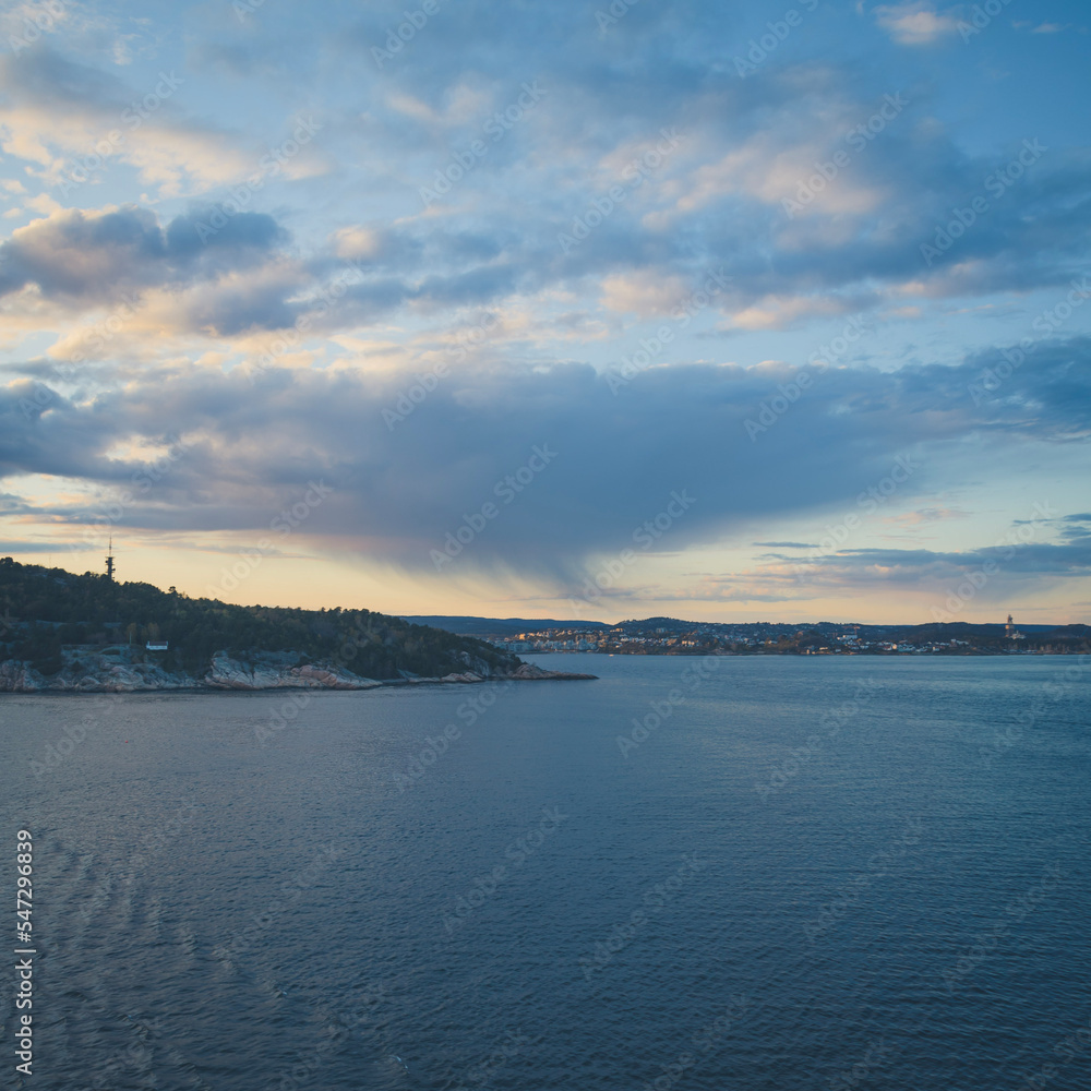 Sunset over the sea